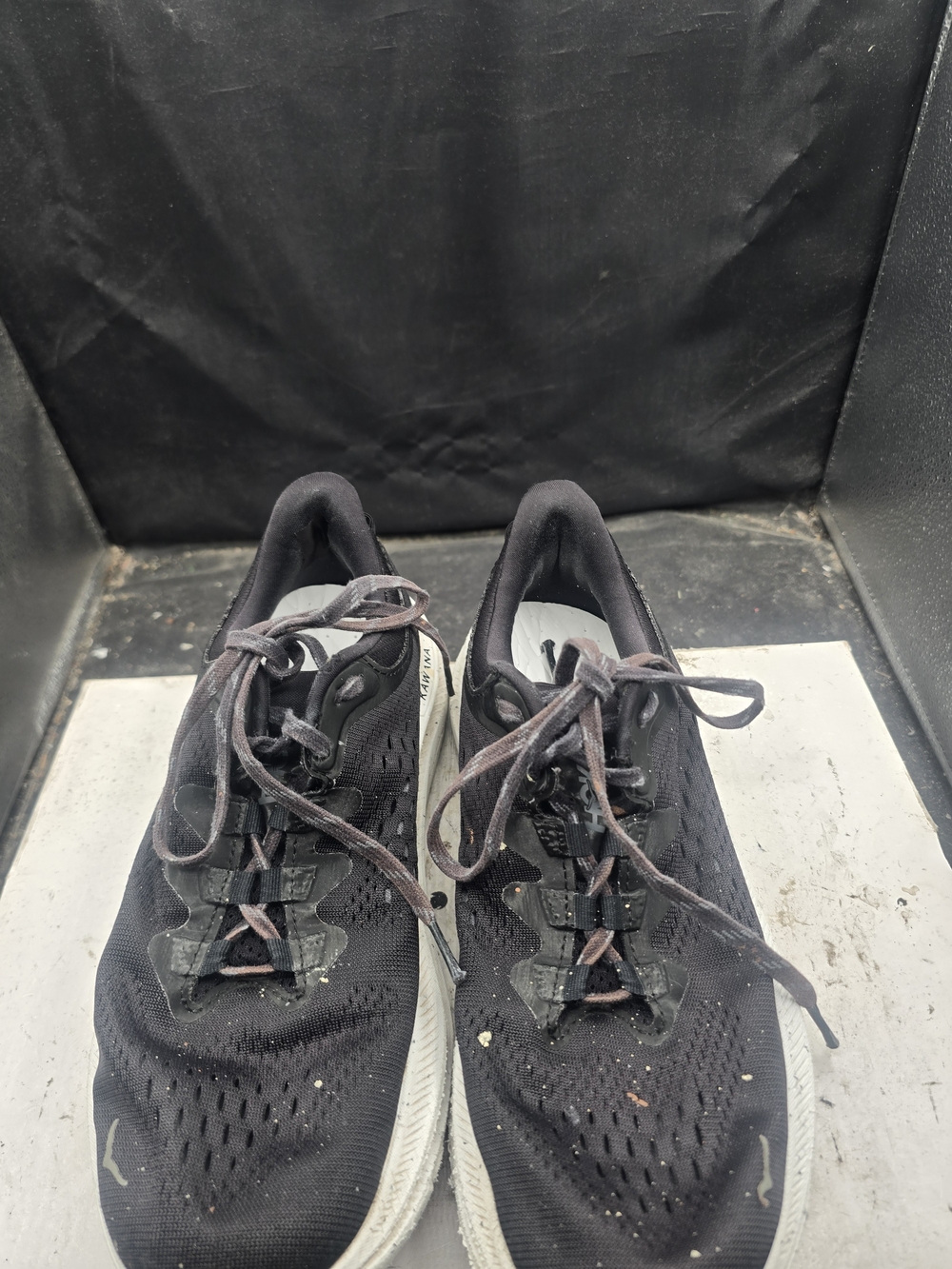 Hoka One One Black and White Men's Running Shoes